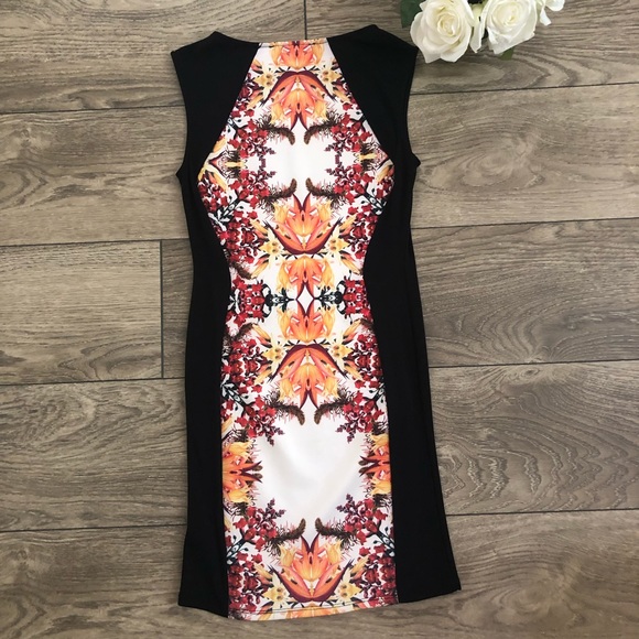 FOREVER 21 black and floral print dress size small - Picture 5 of 7